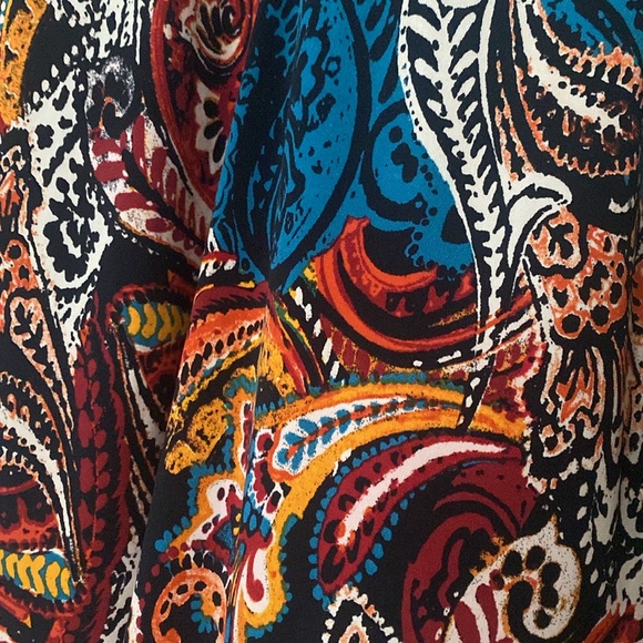 MSK PAISLEY PRINT 3/4 SLEEVE O-RING ZIP SIZE LARGE 🌟EUC🌟 - Picture 4 of 14